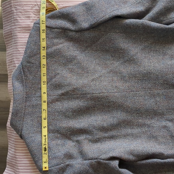 Vintage Wool Jacket Lined Gray Grey Mauve - Picture 8 of 8
